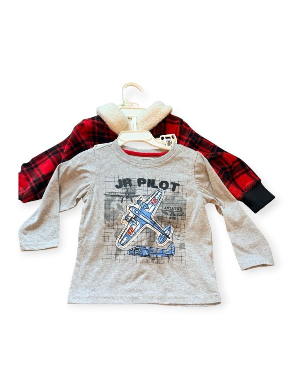 3-Piece Boys Bundle - Jr Pilot Tee, Plaid Jacket & Navy Pants Size 18M - NWT